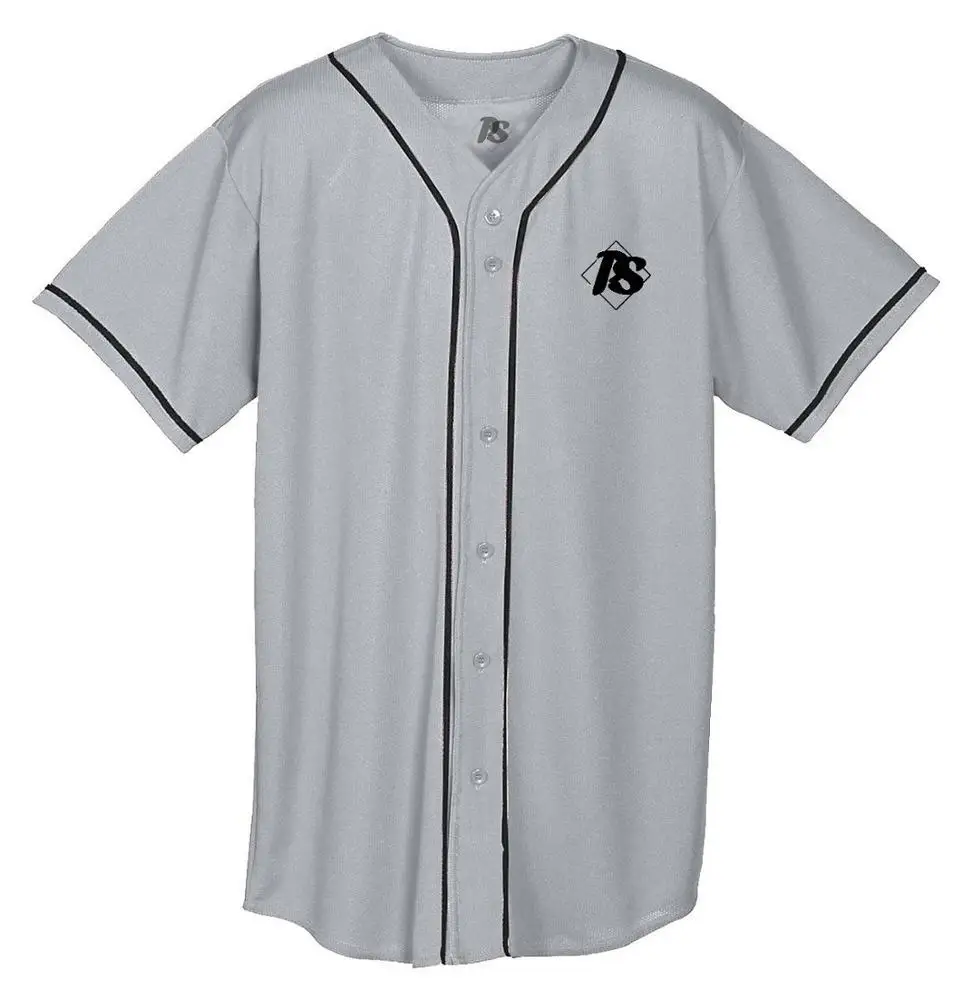 Mens Baseball Jersey Sports Button Down short sleeve Shirts Team Sports Uniforms Plain blank stripe button down baseball jersey