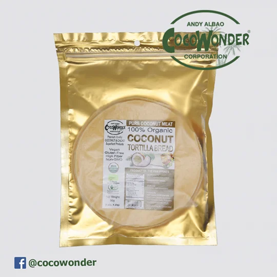 
COCONUT TORTILLA BREAD - Certified Organic USDA & EU 