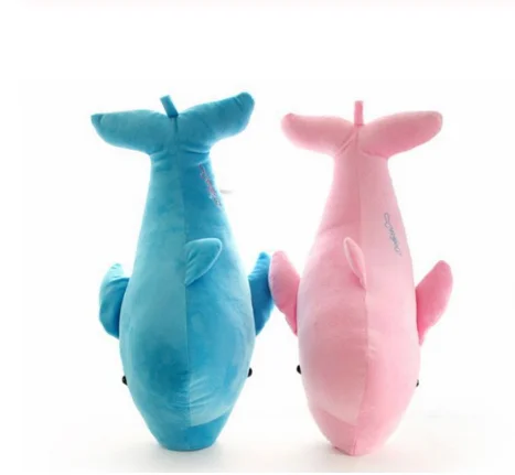 2020 Custom Soft Sea World Stuffed Dolphin Plush Animal Toy/Hold Pillow Cushion Blue plush Dolphin pillow toy for promotion/