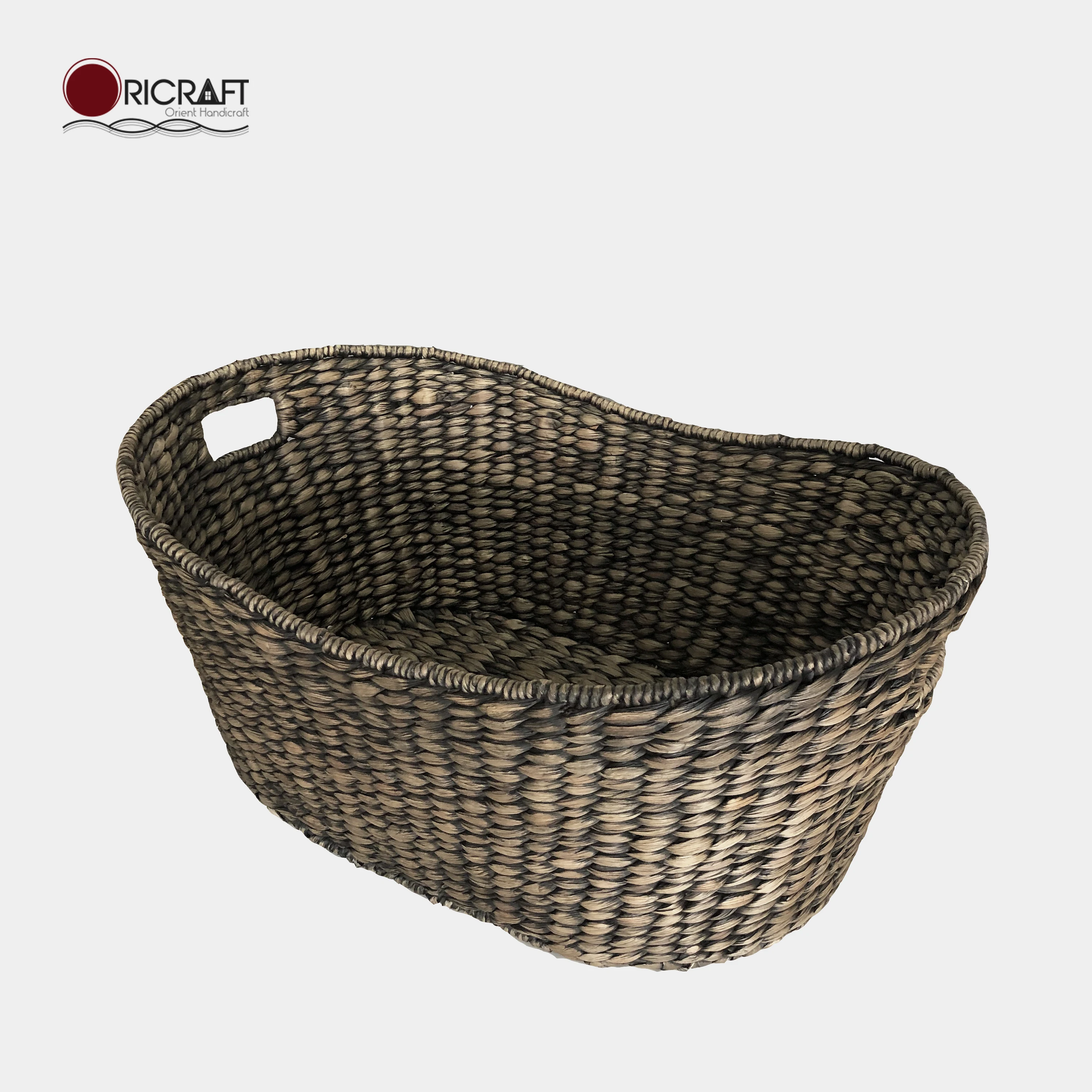 BORNEO Boat Water Hyacinth Laundry Basket with Handles High Quality Handicraft From Vietnamese