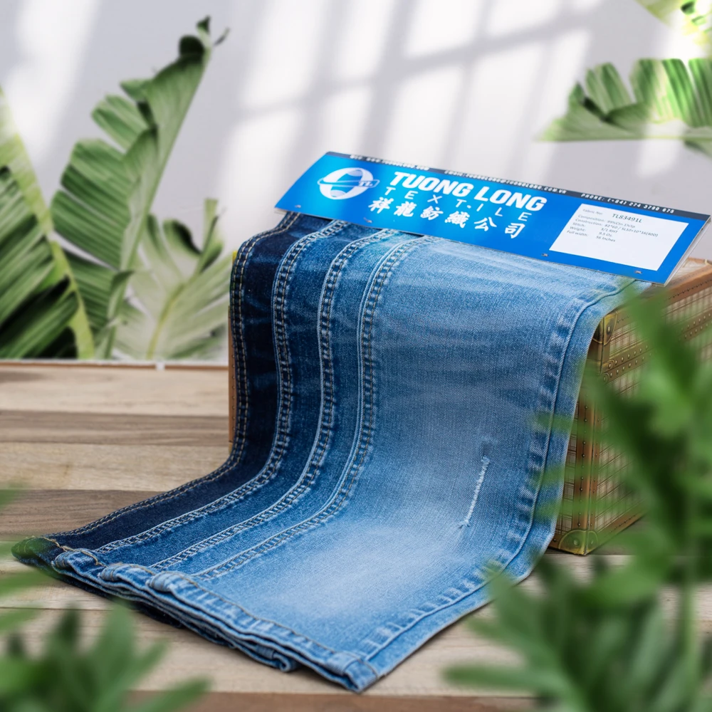  Новый дизайн хлопчатобумажная джинсовая ткань/джинсовая ткань (TL83491L) с завода во Вьетнаме продукция для экспорта