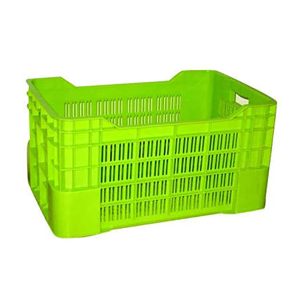 Wholesale HDPE Plastic Vegetable Milk Egg Food Crates Food Grade Strong Plastic Folding Crate For Fruits and Vegetables