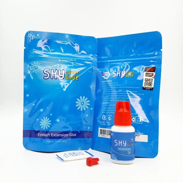 Sky Glue S+ 5ml for Eyelash Extensions Korea Original Sky Glue Red Cap Fast Dry Long Lasting Eyelash Glue Private Label Adhesive