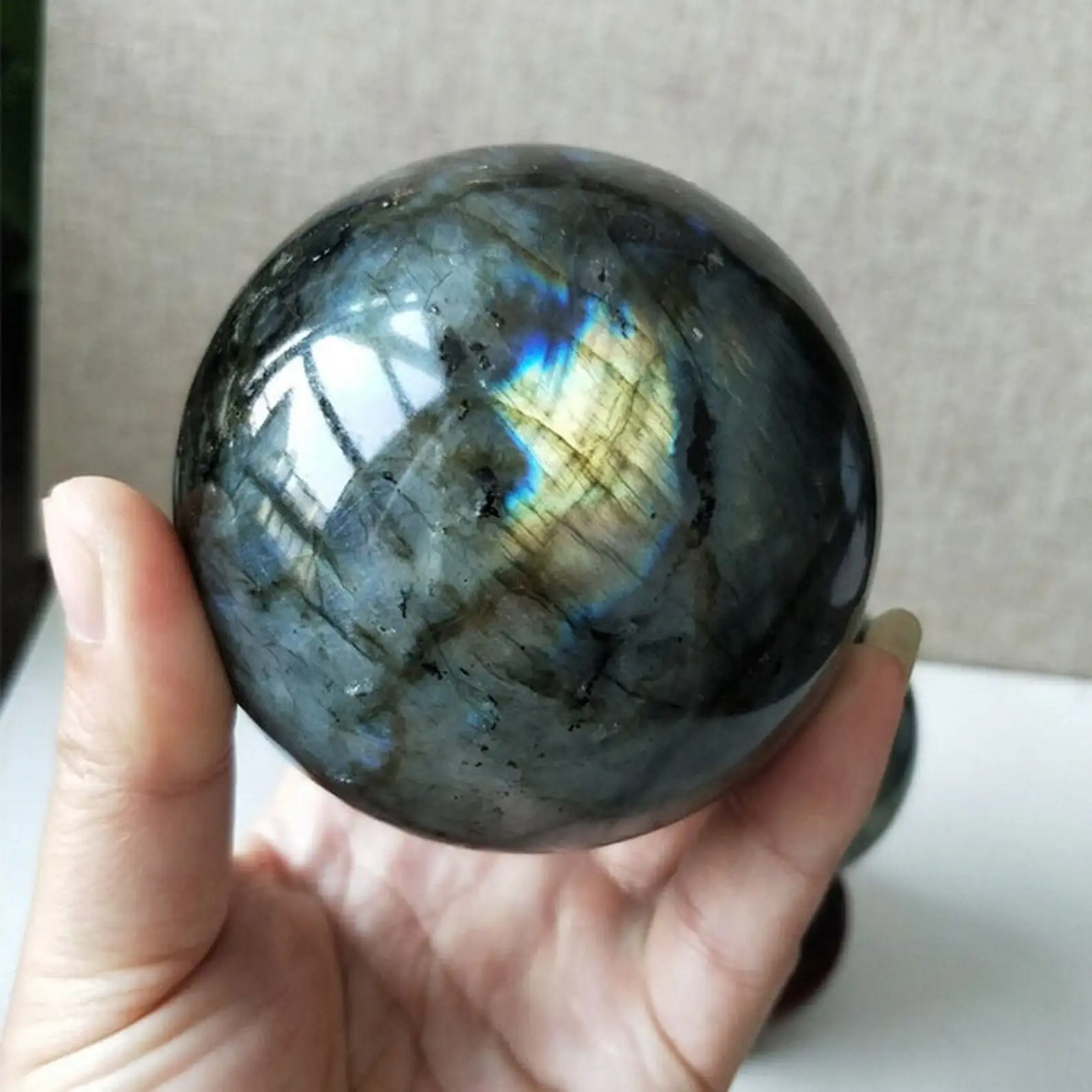 Flashy  labradorite Sphere Crystal Sphere labradorite Ball Healing Sphere From Elegant agate