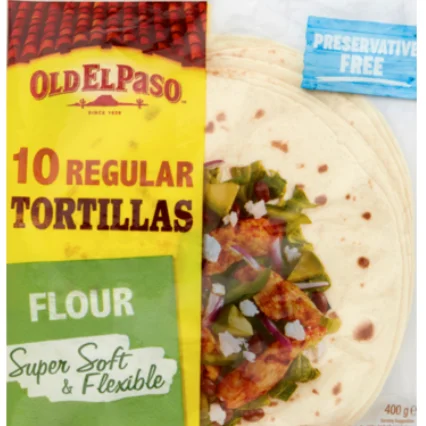 
Old El Paso Tortillas Regular 10 Pack 400g 