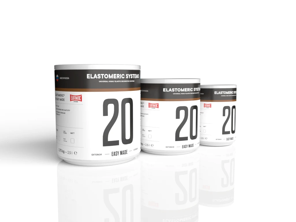 
Elastomeric Paint 20 Easy Made Universal highly elastic decorative coating 
