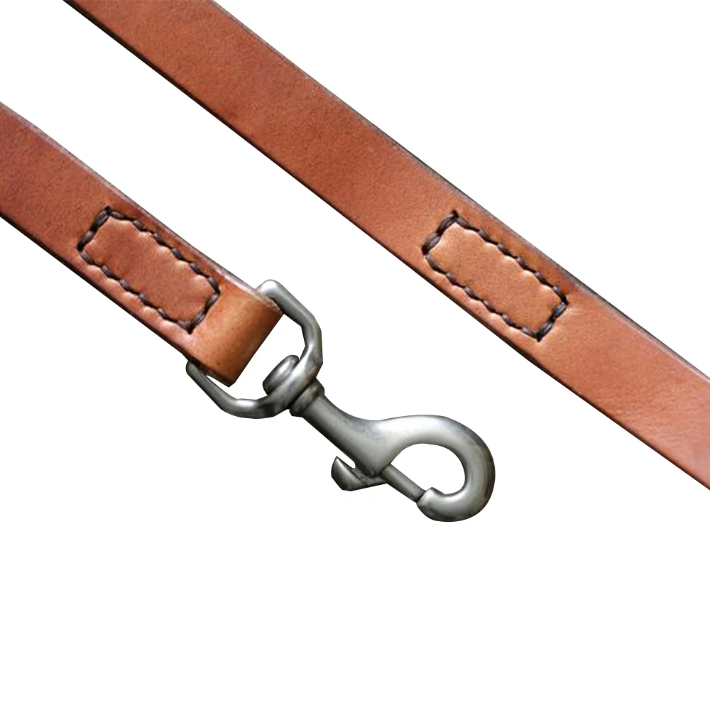 4FT Brown Leather Dog Lead