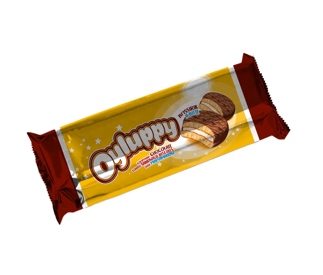 Super Quality Wholesale Product - Oyluppy Sandwich Biscuit with Marshmallow Bar Sweet Crispy Chocolate Coated
