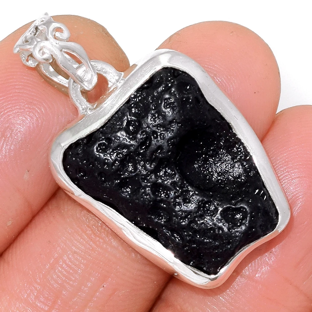 100% Natural Tektite From Tibetan / genuine & Top Class Tektite Pendants, 925 Silver Tektite Jewellery Wholesale , Jaipur