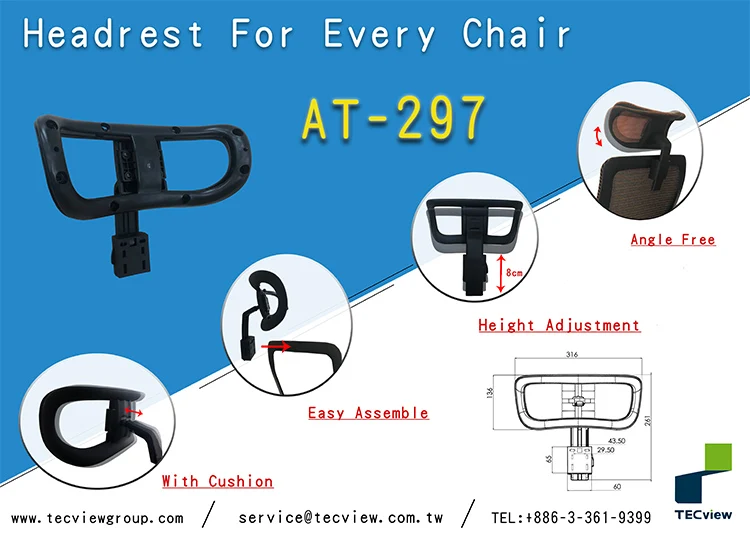 New product PP+PA headrest office chair parts
