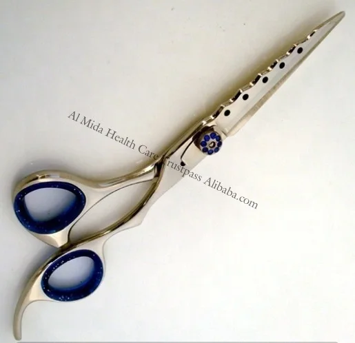 Luxury Hair Salon Scissors, Fancy Blade with Decorative Stones for Professional Stylists