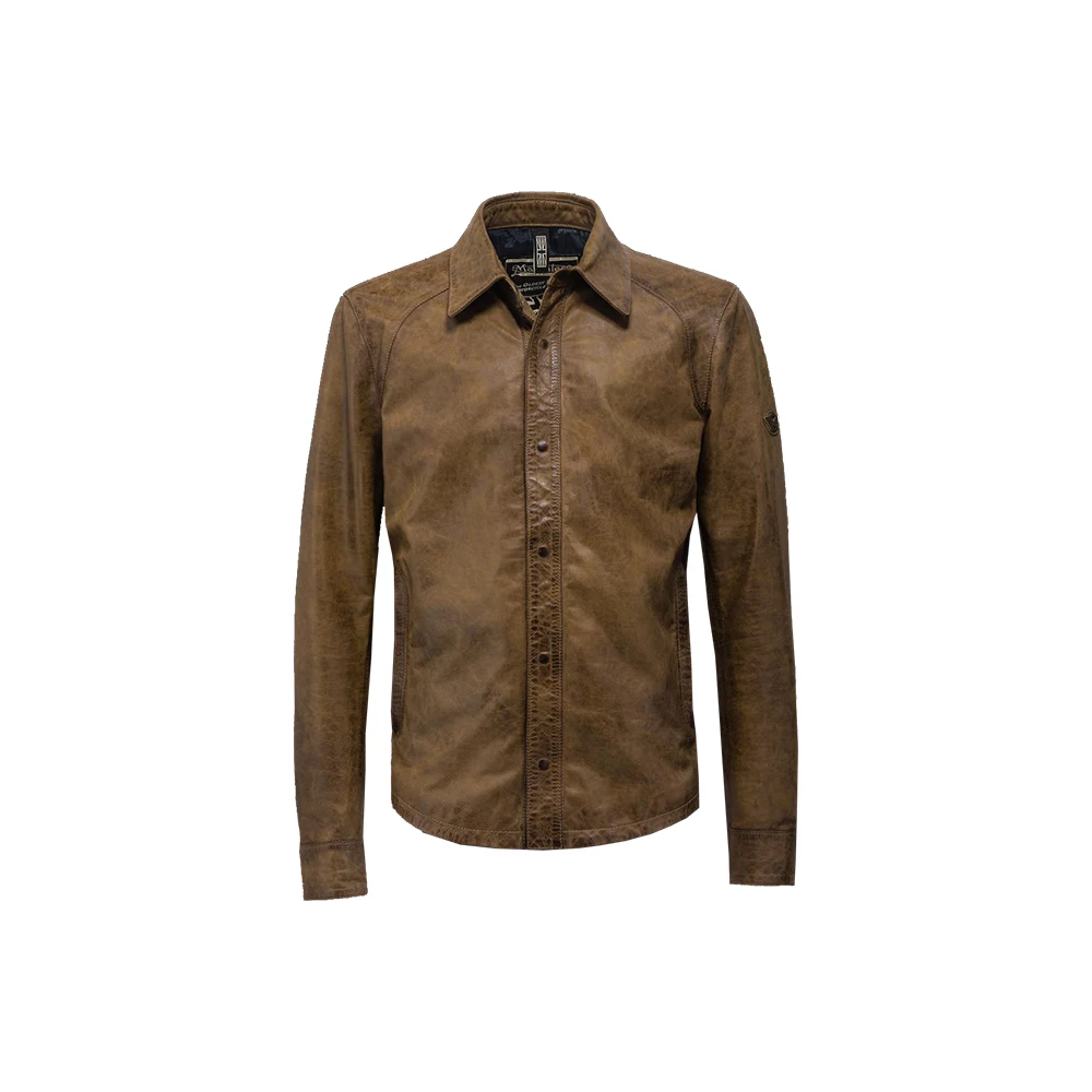 Коричневая куртка из натуральной кожи с воротником/Мужская винтажная воловья Вощеная куртка/состаренная коричневая кожаная куртка для мужчин