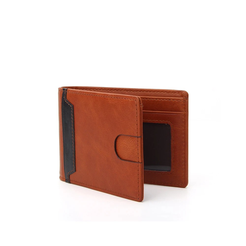 
2021 Hot Clip Wallet Men BSCI Certificated Manufacturer Slim RFID Leather Wallet 