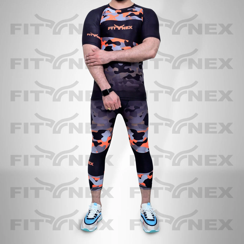 wholesale custom made 3/4 trouser & rush guard / compression full suit