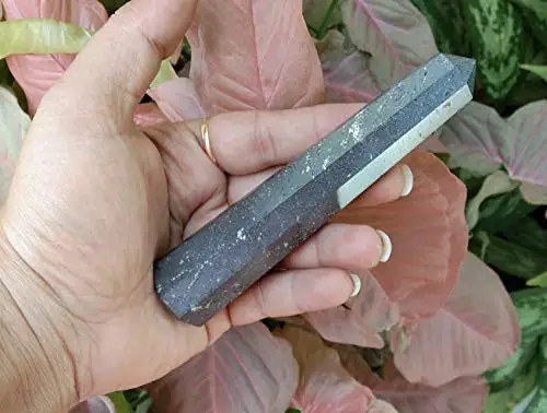 Прибл. Обелиск из гематита 3 дюйма Натуральный драгоценный камень Jumbo с активированным очищенным агатом