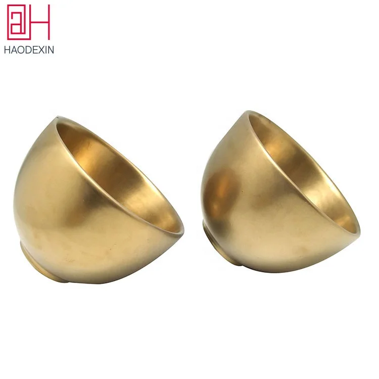 HAODEXIN home decor 10oz Buddha matte gold ceramic temple candle bowl jars ceramic food soup bowl for scented candle making