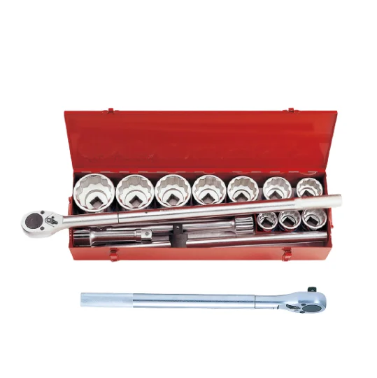 KING TONY Leading 14 PCS 12PT 1 Inch Socket Wrench Set Tool Box Hand Tool Repair Tool 8015MR