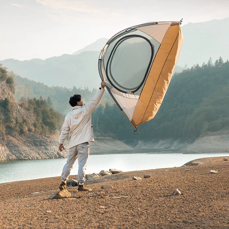 1- 2 Person Cheap Single Layer Instant Pop Up Camping Tent Up Double Layered