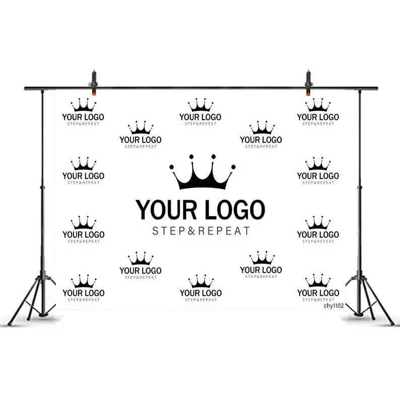 
Custom Logo Backdrop Personalized Step and Repeat Style Printed Background Event Business Party Banner Poster White Backdrop 