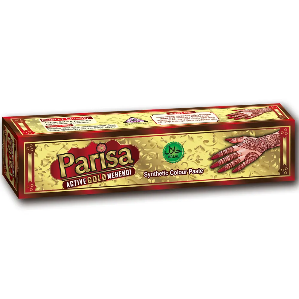 Parisa Active Gold Mehendi Henna Paste Manufacturer Wholesale Factory Price