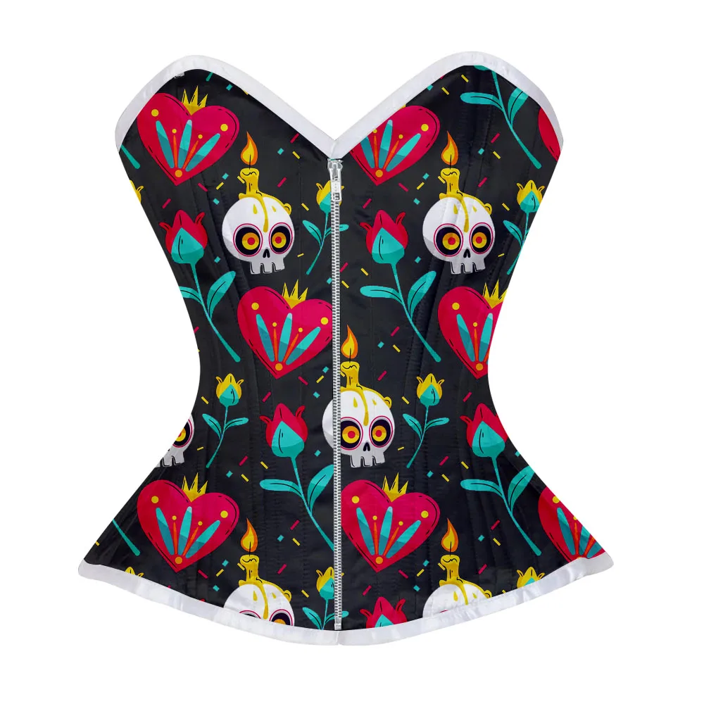 High Quality Belly Fat Control Full Bust Satin Cotton Steel Boned Original Corset supplier