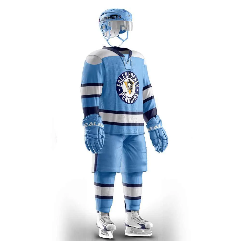Hot Selling Breathable Men Penguin Sublimation Ice Hockey Uniform