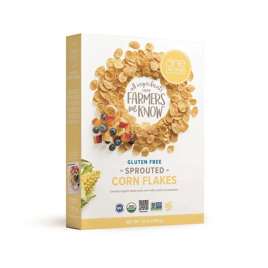 Ready to Ship Sprouted Corn Flakes 6-12 Ounce Sweet Taste with High Protein Content