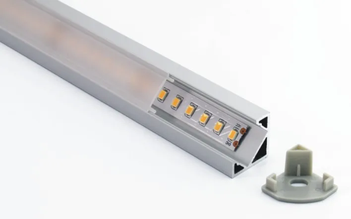  Рс отражатель алюминиевый корпус 12 Вт/м профиль SMD2835 Т-образное гнездо 3000Kt слот для светодиодной