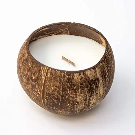 Viet Nam Coconut Candle in Husk Coconut Shell Candle With High Quality Wood Wicks 0084947900124