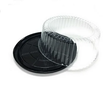 High Quality APET Disposable Clear Round Plastic Cake Box With Lids