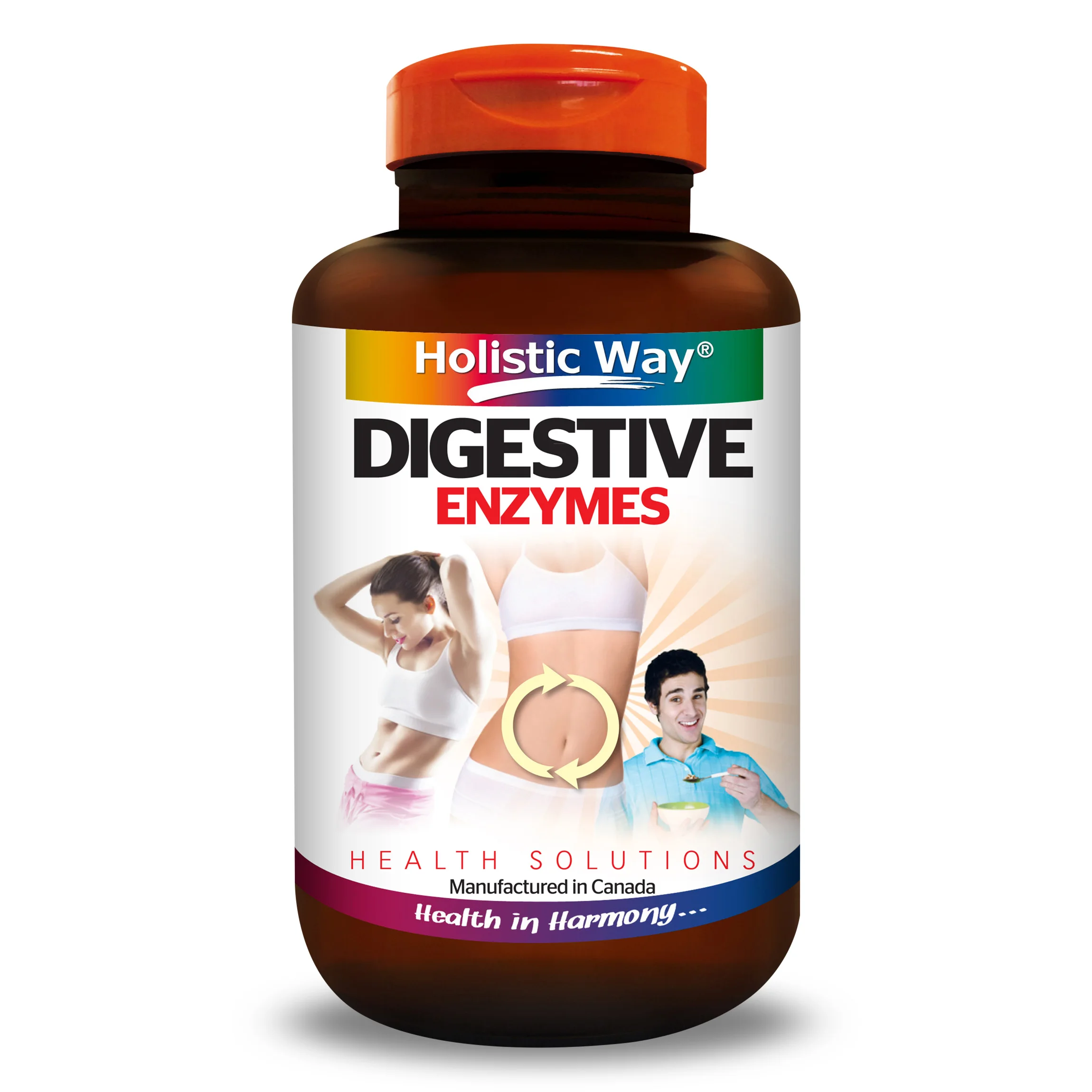 Top Best Selling Canada Origin Promote Digestion Holistic Way Digestive Enzymes (90 Vegetarian Capsules)