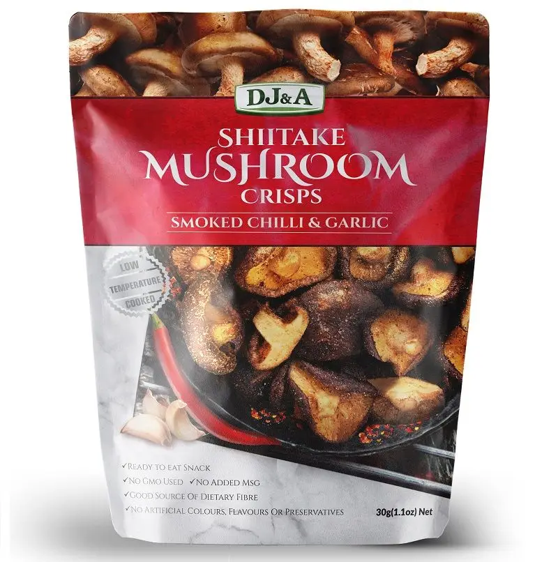 Freeze Dried Shiitake Mushrooms 30g Crisps Smoked Chili&Garlic made in Australia