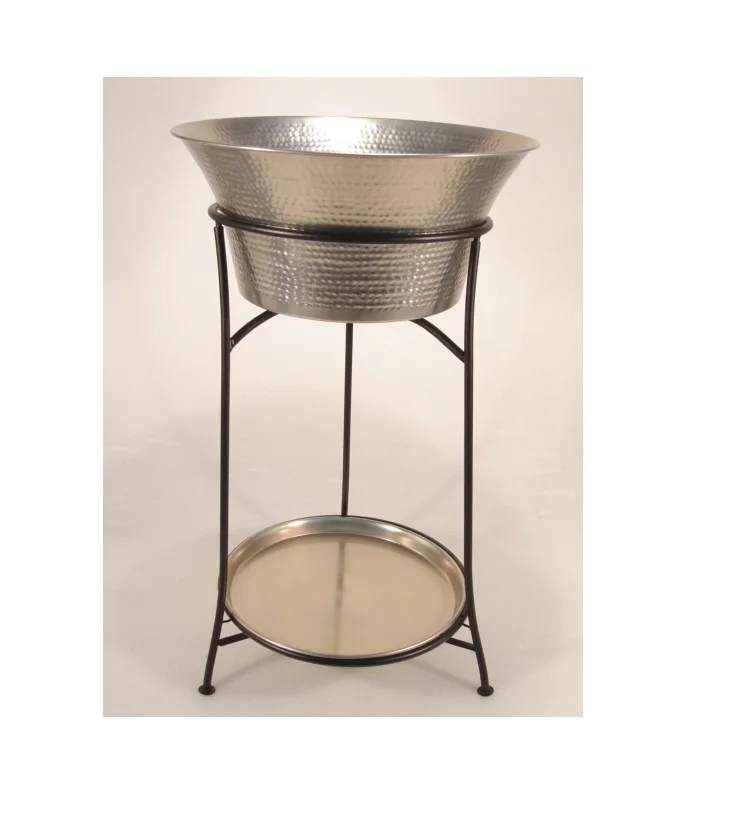 Steel Beverage Tubs Large Ice Bucket Drink Buckets with stand for Parties