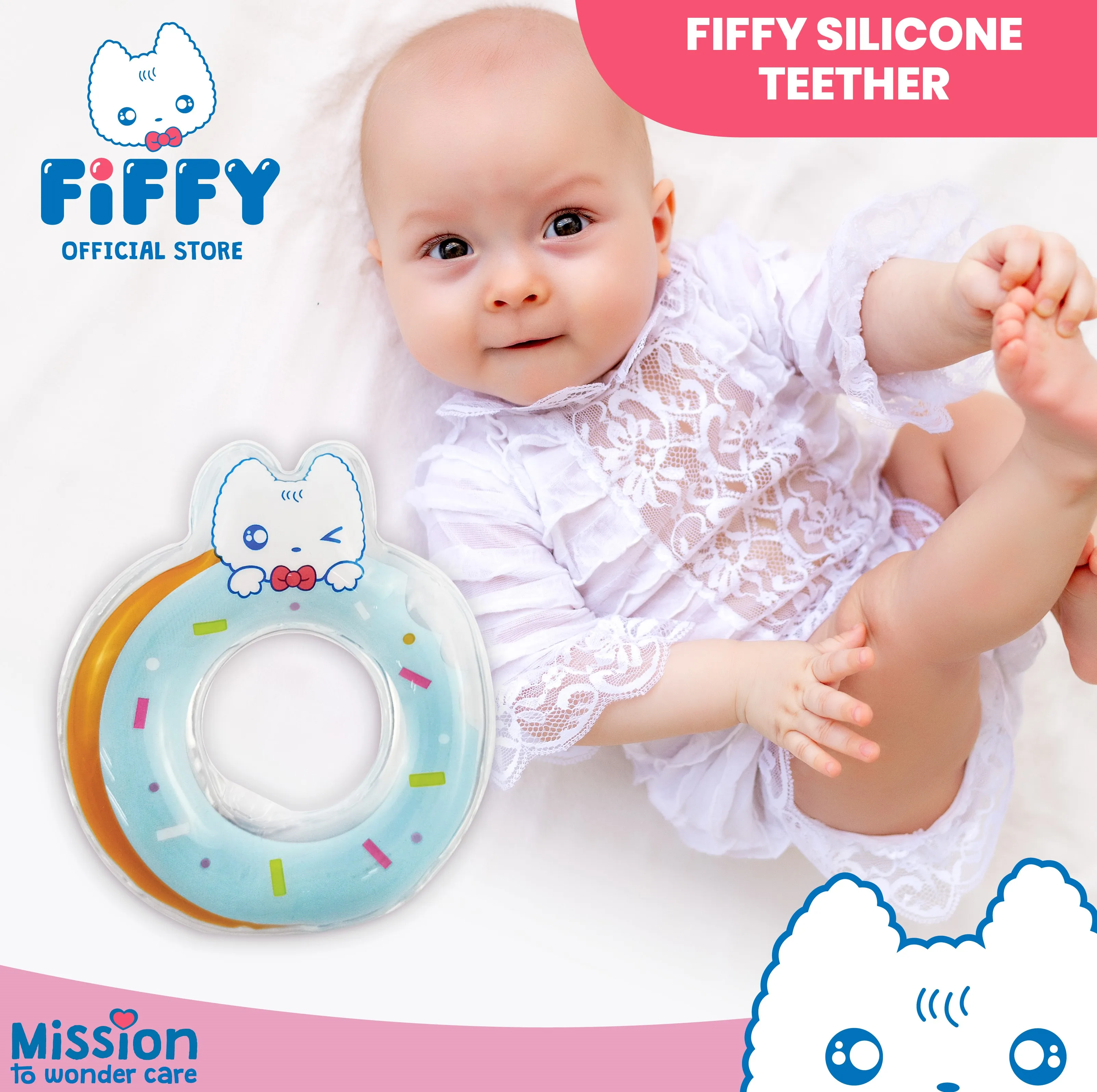 FIFFY Baby Feeder Feeding Baby Teething Chew Toys Food Grade Soother Silicone Teether