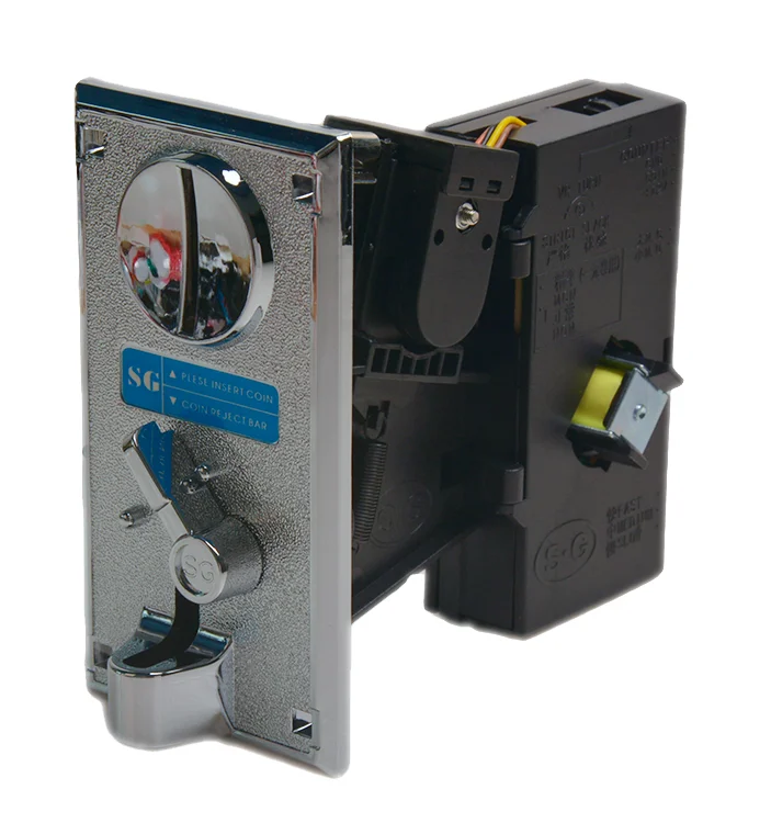 
CPU Comparable Arcade Token Coin Acceptor with Metal Front Panel Coin Acceptor for Vending Machine 