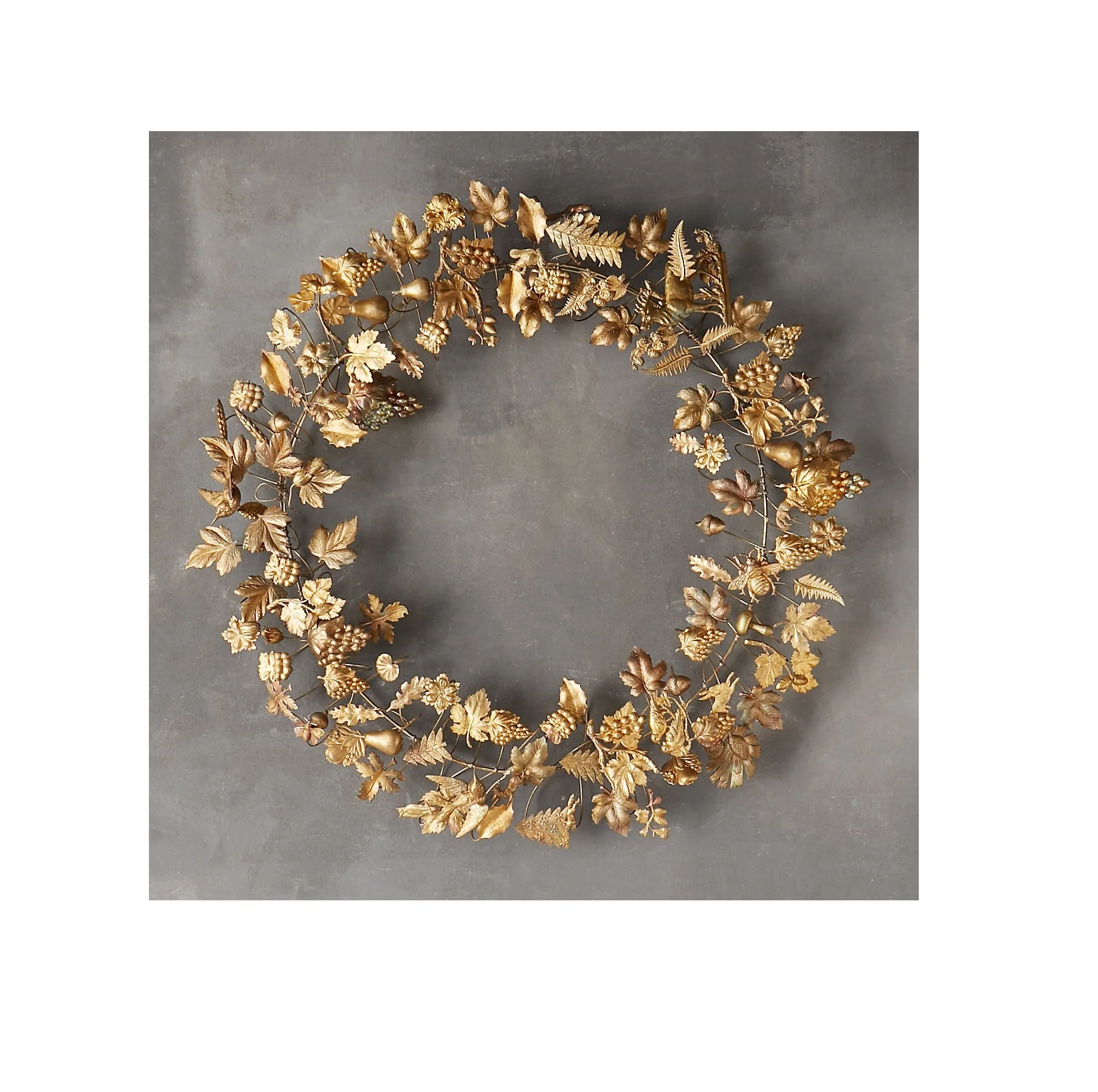 Metal Autumn Leaf  Hanging Wreath