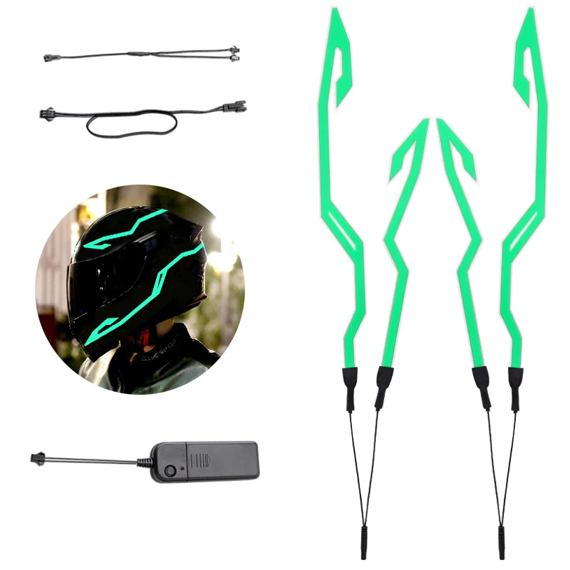 Newest motorcycle accessories Waterproof fashion safety signal warning helmet bar riding helmets led helmet light strip