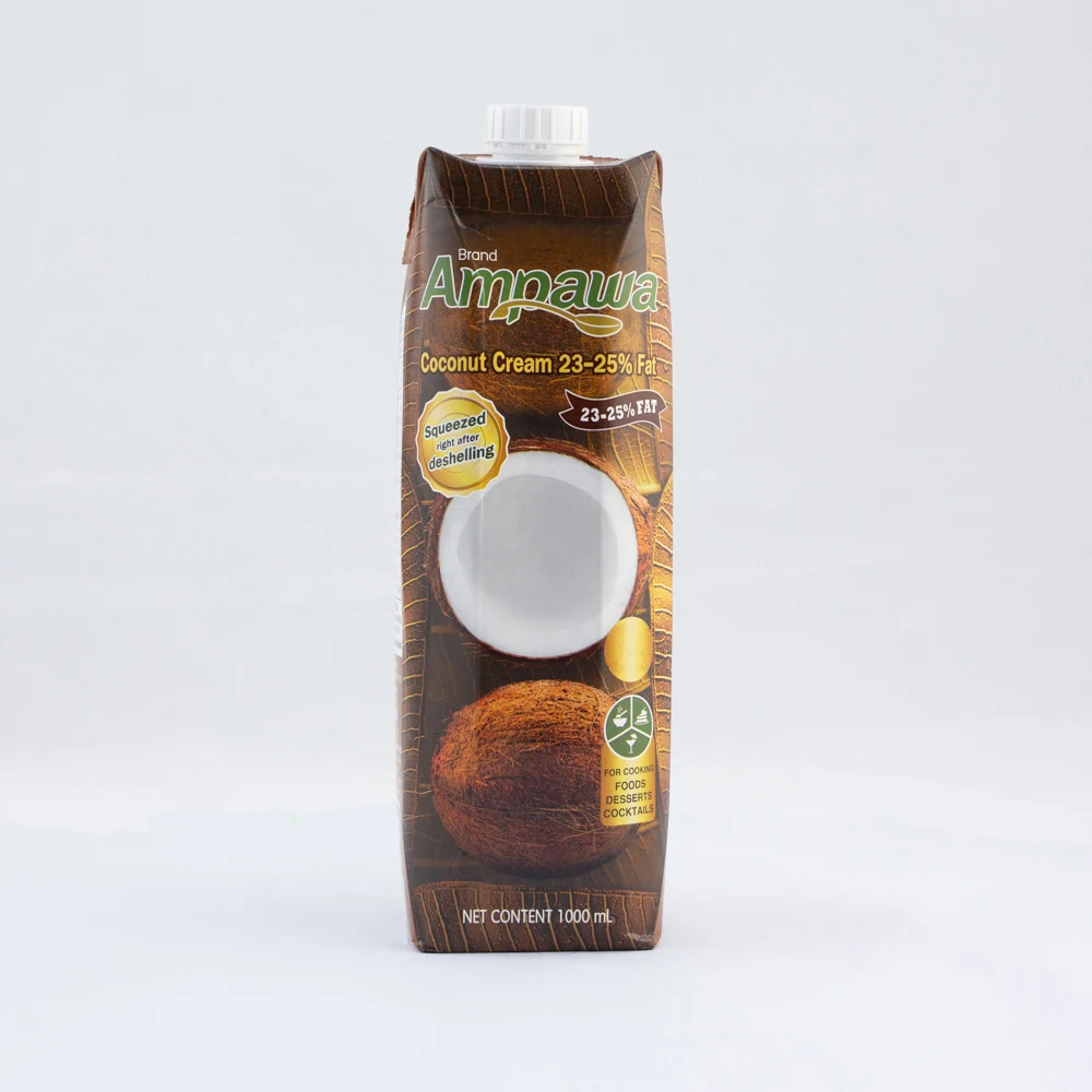 
Thailand HALAL Beverage Coconut Cream 23-25% Fat 1000ml Prisma For Cooking 