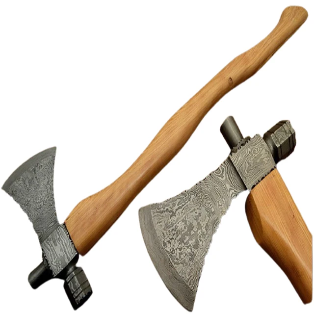 Топор Ручной работы из дамасской стали с ручкой из натурального дерева