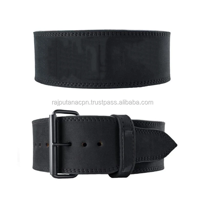 Heavy Duty Fitness Wear Back Support Leather Single Prong Belt Genuine Manufacture Power Single Prong Belts