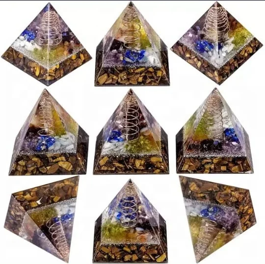 Premium Quality Tiger Eye Orgonite Crystal Pyramid for Reiki Meditation/  Trusted Wholesale Dealers for Amethyst Products