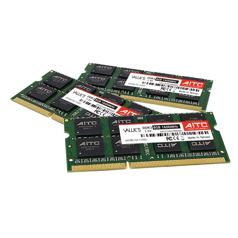 Зеленая печатная плата 8 ГБ ОЗУ ddr3 1600 МГц для