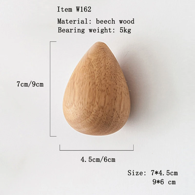 Sticky Water Shape Wood Hangers Wall Storage Coat Hooks