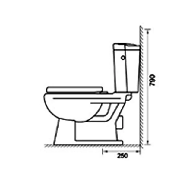 Spencia WC Two Piece Single Piece Design S/P Trap Modern Style High Quality Ceramic White Bathroom Toilet Set