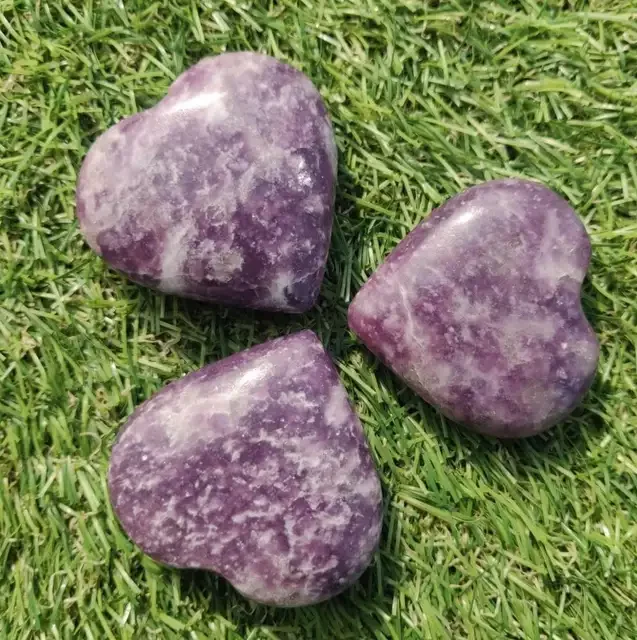 
 Природный лепидолит в форме сердца, свободный камень-кабошон Ct, камень для домашнего согревания, Хрустальный декор, энергетическое Исцеление  