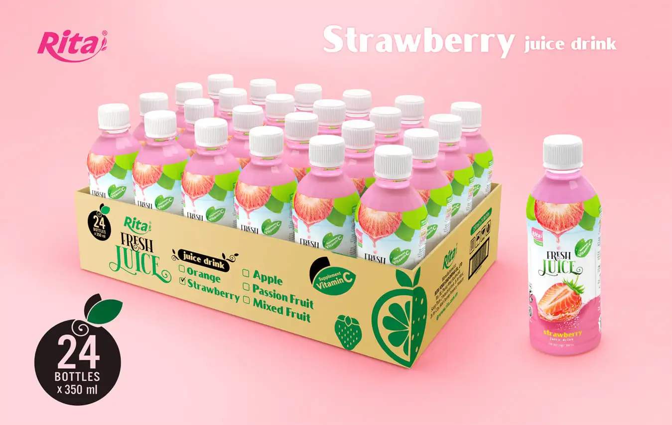 Rita 350ml PET Bottle Private Label Healthy Juice Natural Fruit Juice with Pieces Fresh Juice with Pulp