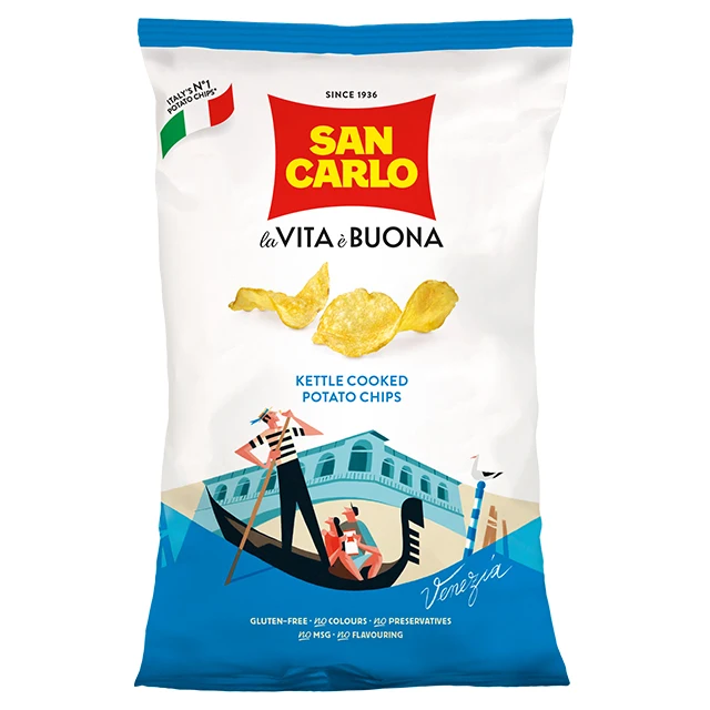 San Carlo Artisanal quality italian kettle cooked potato chips gr 40
