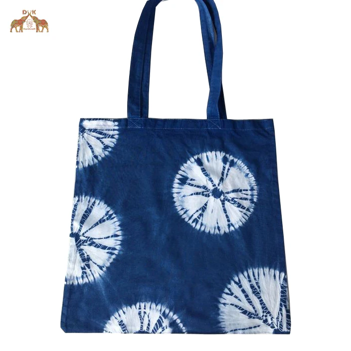 Unique Tie & Dye Tote Bag Hand Held Cotton Bag Natural Vegetable Hand Made Cotton Bag