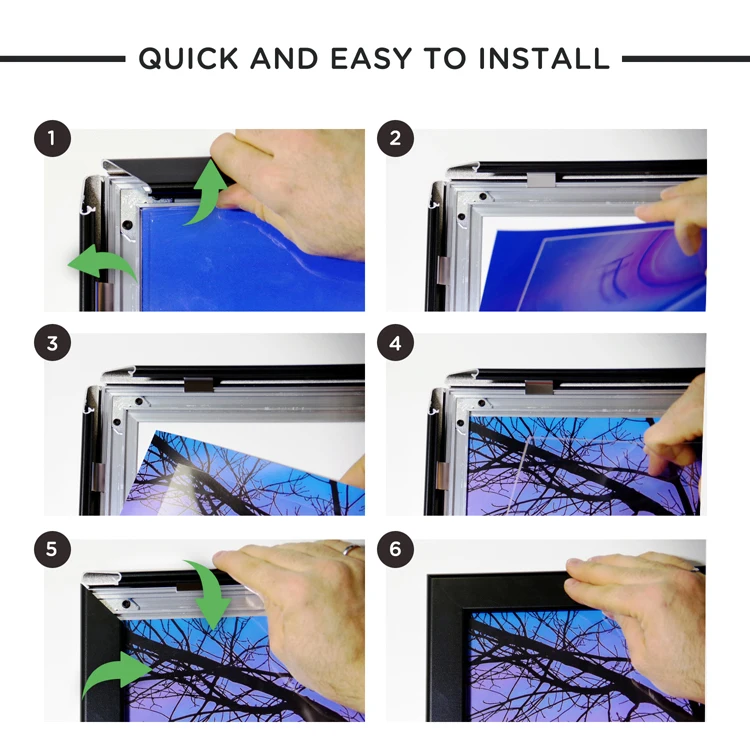Прямая продажа с завода алюминиевая световая рамка светодиодная рекламная