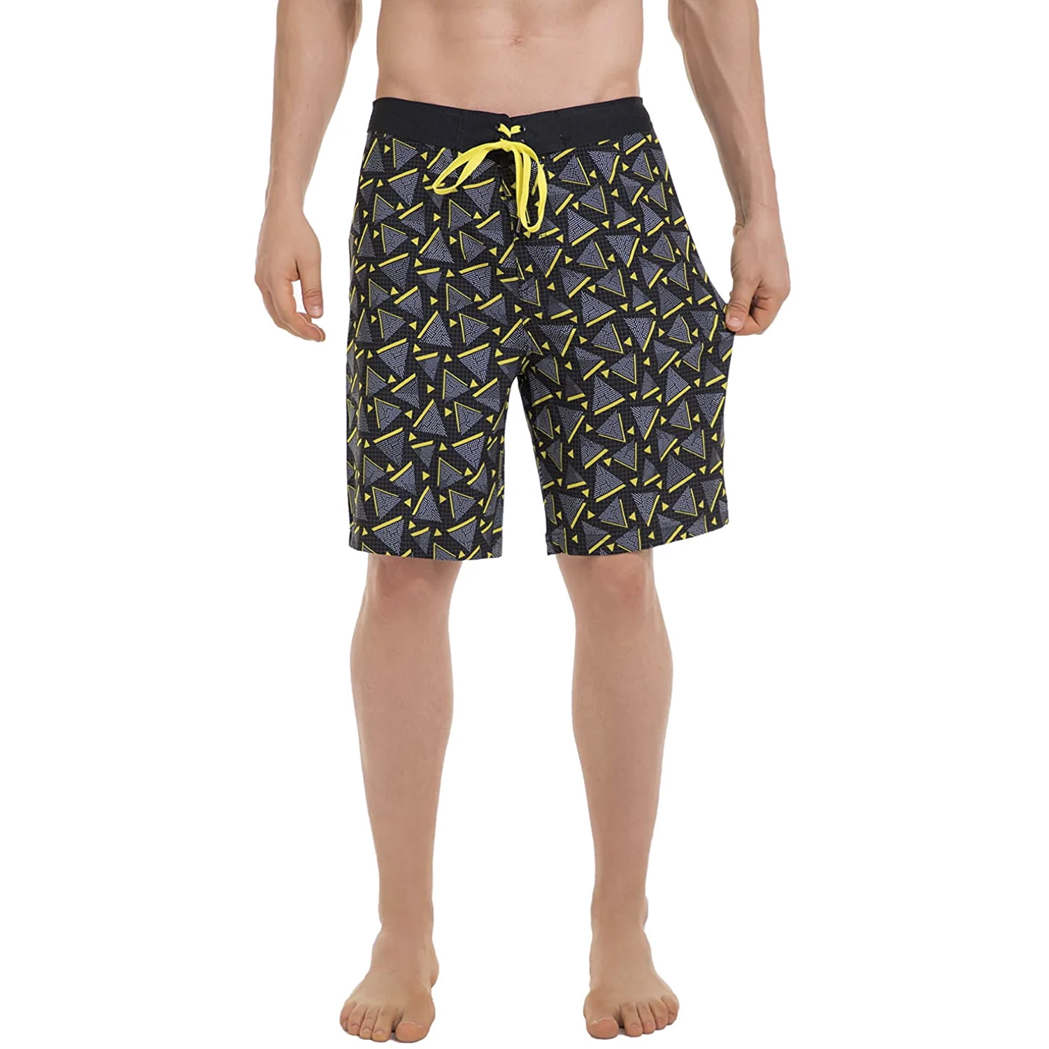  Мужские пляжные шорты водостойкие эластичные для плавания с карманами серфинга